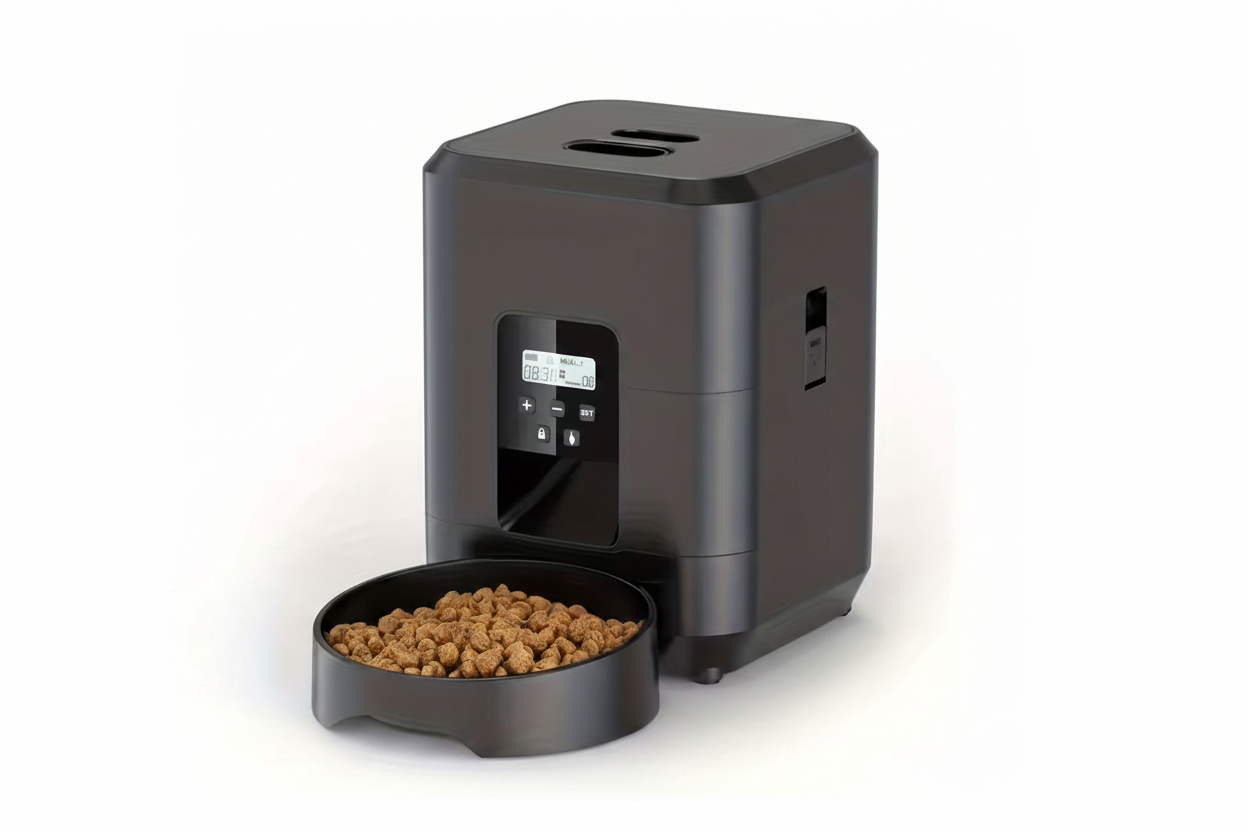 Automatic Pet Feeder – White Background Padded